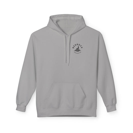 Bedrock Properties Lighthouse Hoodie — Coastal Real Estate Logo Pullover
